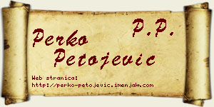 Perko Petojević vizit kartica